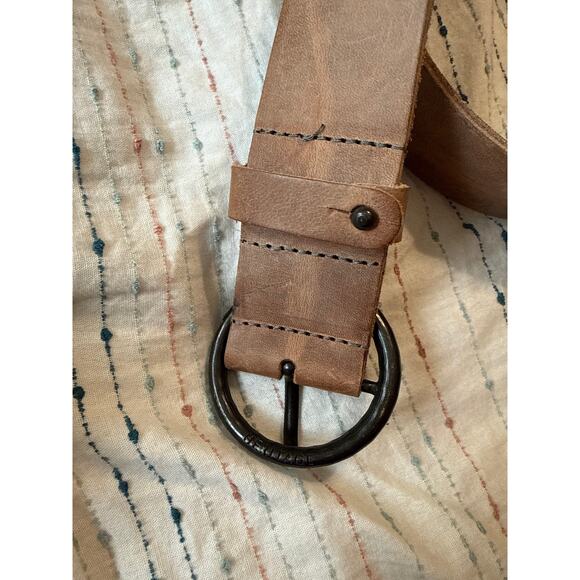 Amsterdam Heritage NEW Pop Premium Italian Leather Belt in Taupe Size XL main image 4